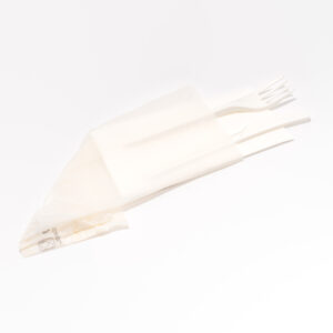 posate plastica bianco set